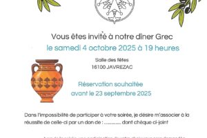 Dîner de l’Association d’Entraide Protestante du Cognaçais